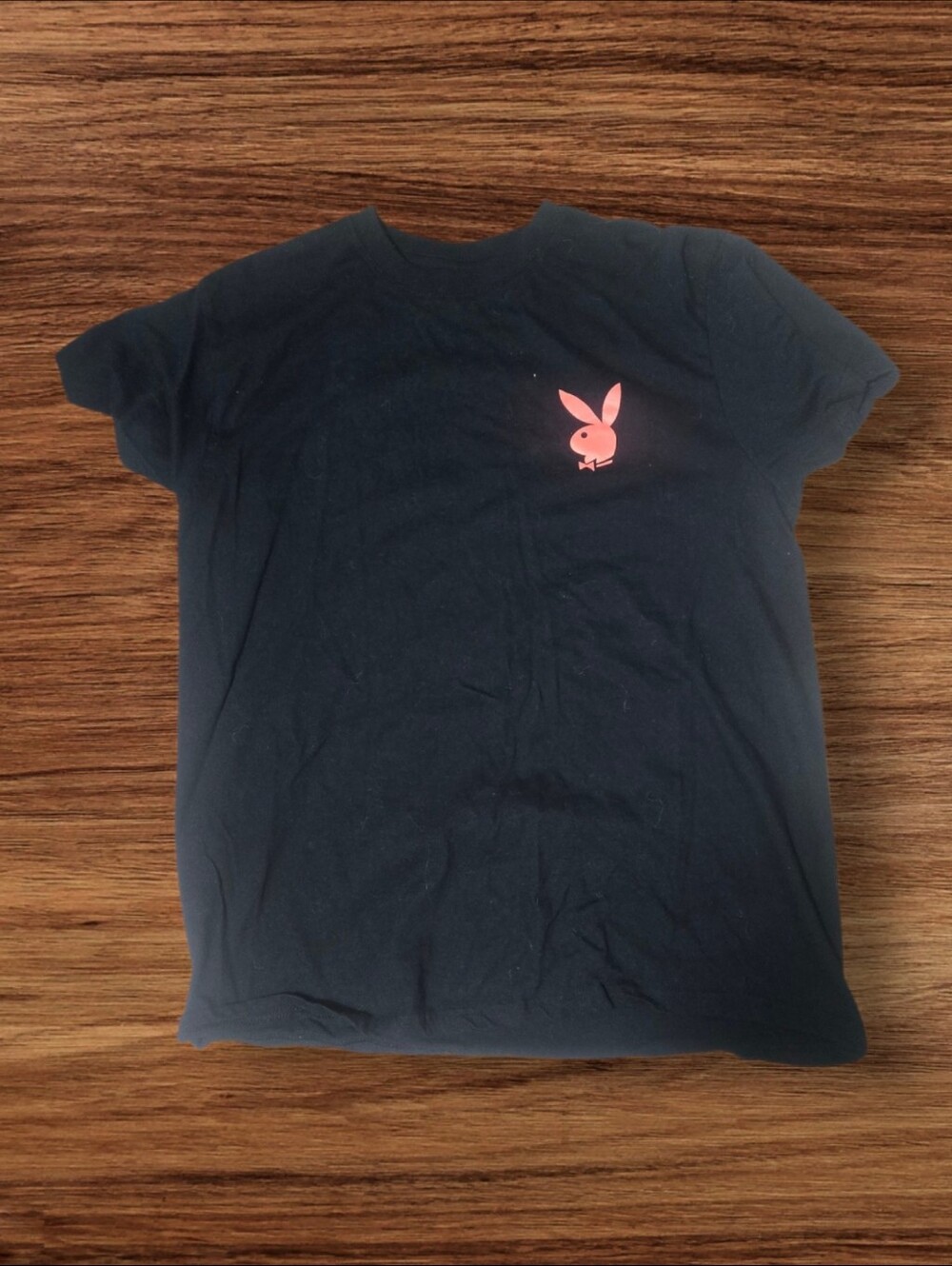 Playboy Black Bunny Logo Graphic Tee Shirt